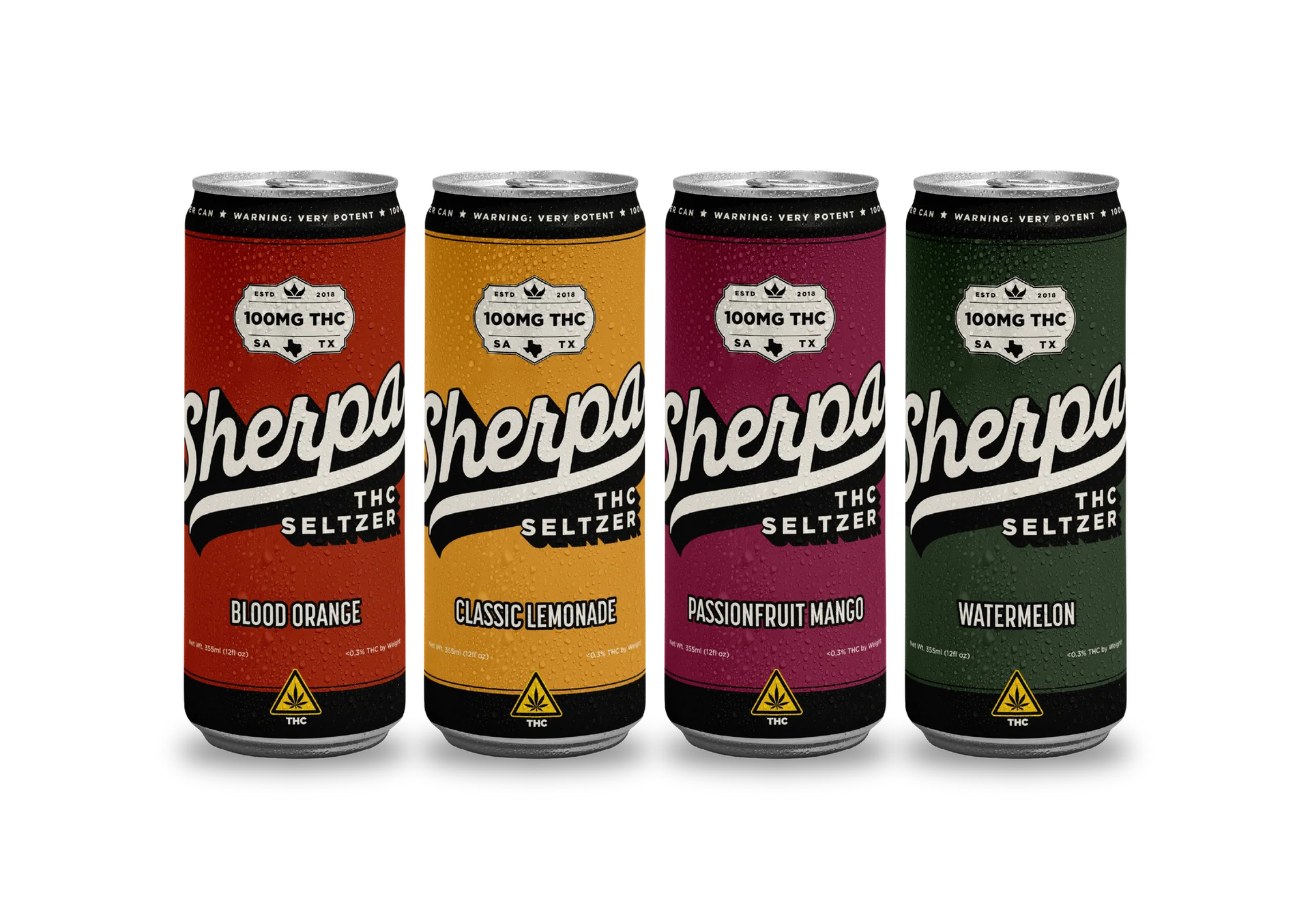 Sherpa THC Seltzer 100mg (Low Calorie) / Passionfruit Mango
